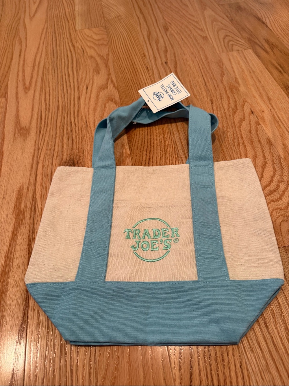 Trader Joe’s mini Blue & Natural Canvas Tote Bag